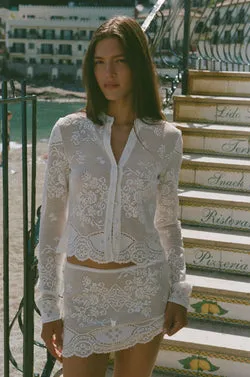 Belinda Skirt | White Lace