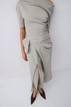 TAUPE POINTE AXIS SKIRT