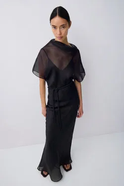 BLACK DOUBLE ORGANZA EVOLUTION DRESS