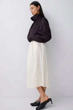 CREAM COTTON METAL EMBER SKIRT