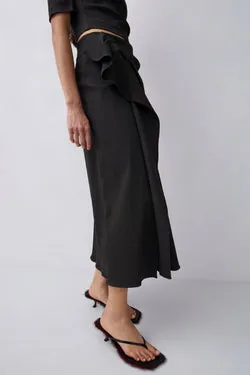 CHOCOLATE PONTE AXIS SKIRT