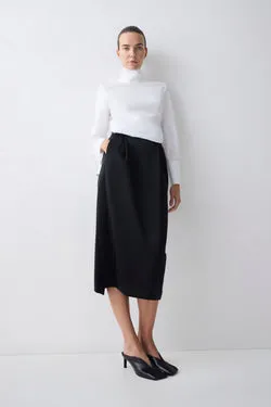 WHITE COTTON SHIRTING BYSTANDER TOP