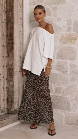 Onella Semi Sheer Maxi Skirt - Leopard Print