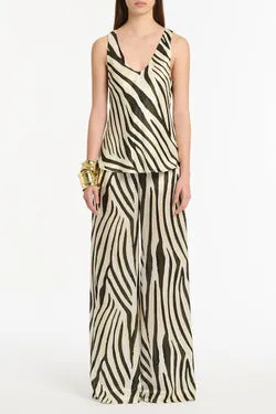 BOLD STRIPE PRINT PALAZZO PANT