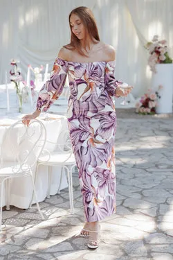Kitty Pencil Skirt - Orchid Floral