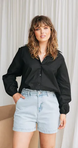 Blondie Denim Short - Blue Skies