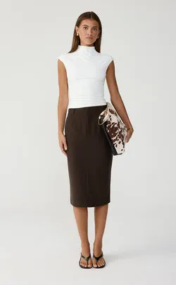 Bryson Midi Skirt (Chocolate)