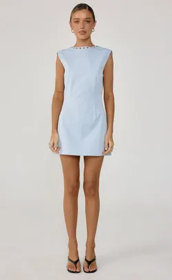 Cherrie Mini Dress (Baby Blue)