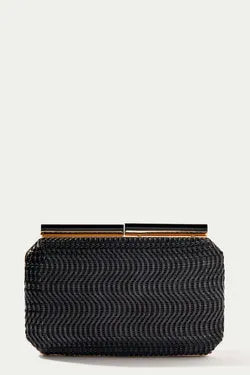KOKO Woven Clutch-BLACK