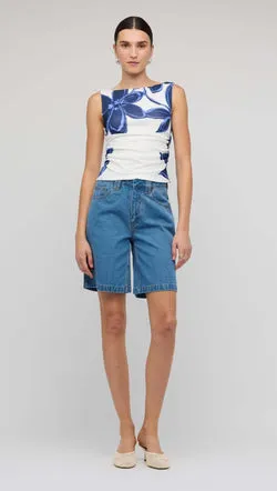 Denim Mid-Rise Shorts