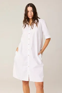 DENNI SHIRT DRESS - BLANC