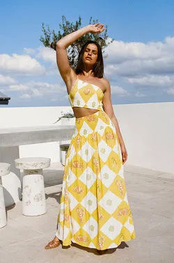 SAMPLE-Venetian Maxi Dress - Oceano Yellow