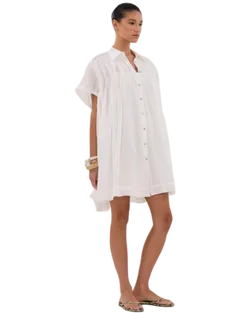 Size 8 (S) | Dissh Pleated Ramie Mini Dress With Tags