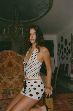 Dottie Top | Black / White Dot