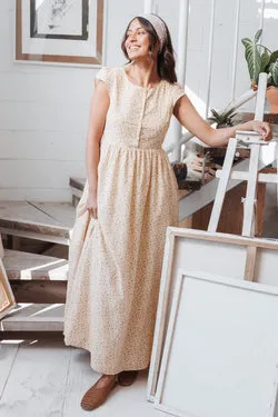Cadwin Maxi Dress - Yellow Ditsy Floral