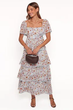 Chapel Maxi Dress - Blue Floral