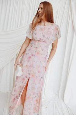Magdalena Maxi Dress - Pink Floral