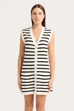 Blanca Knit Dress - Nero Stripe