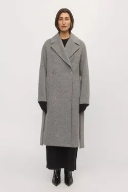 Drop Shoulder Coat Metallic