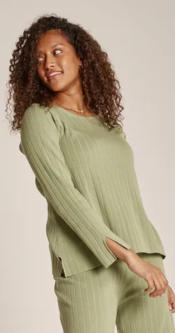 Eden Long Sleeve Top - Sage