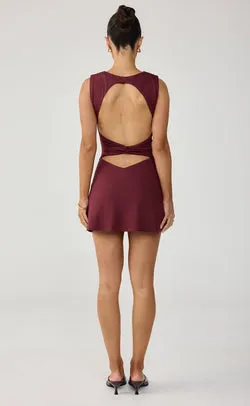 Foster Mini Dress (Wine)