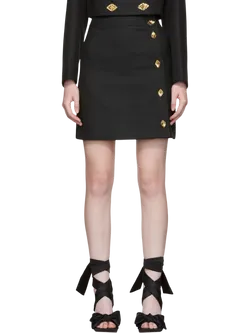 Size 40 (12) | Ganni Black Asymmetrical Skirt