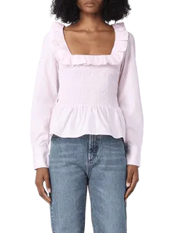 Size 36 (8) | Ganni Pink Frilly Top