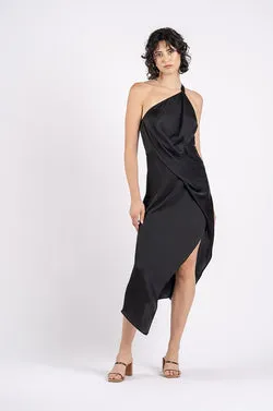 HARLEQUIN DRESS IN BLACK AIR