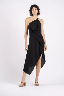 HARLEQUIN DRESS IN BLACK TEXTURE