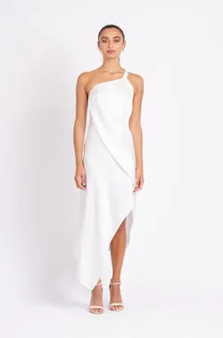 HARLEQUIN DRESS IN WHITE ON WHITE