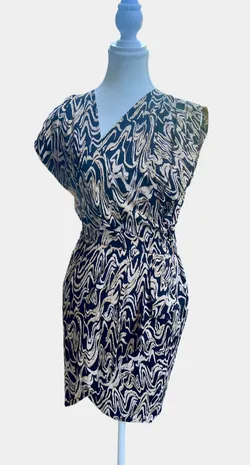 Sass & Bide The Freedom Rule Dress Black Beige Print NWT Size 6 AU RRP $450 Designer