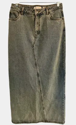 Sass & Bide Light Wash Denim Skirt Australian Designer Pre-Loved Size 10