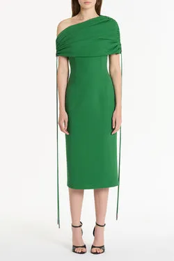 JADE CREPE COULISSE SHRUG DRESS