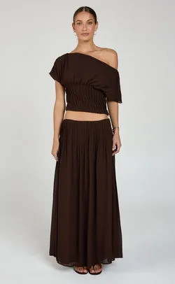 Mist Maxi Skirt (Cocoa)
