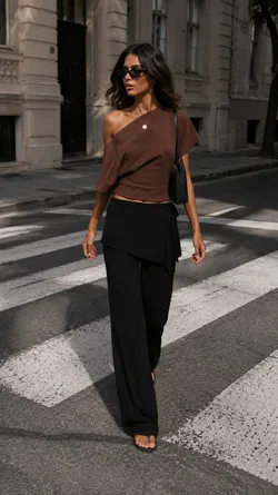 Jaxie Skirt Overlay Pants - Black