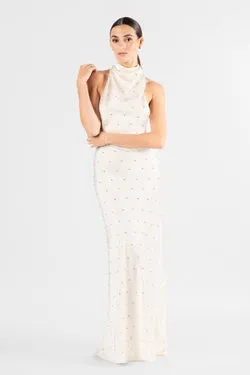 KRISTINA DRESS - IVORY CRYSTAL