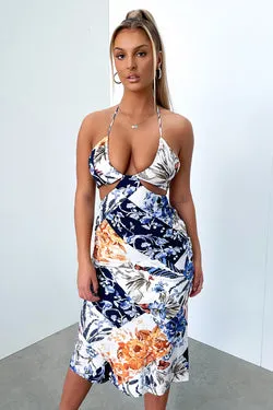 Liberty Midi Dress - Blue Floral