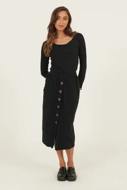 LINA PENCIL SKIRT - NOIR