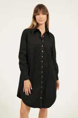 LONLON SHIRT DRESS - NOIR