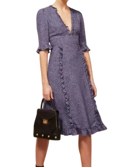 Size XS | Reformation Suri Ruffled Midi Dress