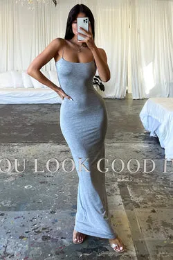 Mace Bodycon Maxi Dress - Grey