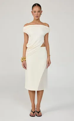 Luxx Midi Skirt (Cream)