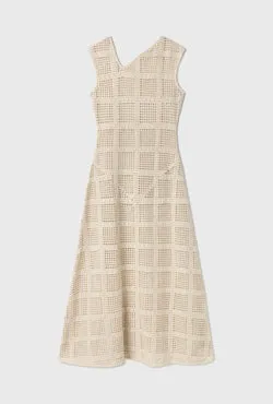Cotton Grid Got It Dress Natural