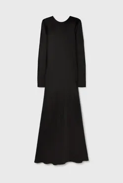 Full Sleeve Bias Dress Black