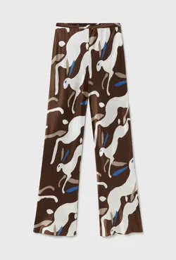 Bias Cut Pants Rabbit Dark Earth