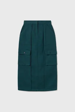 Canvas Cargo Skirt Teal
