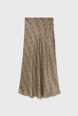 Long Bias Cut Skirt Sugar Floral