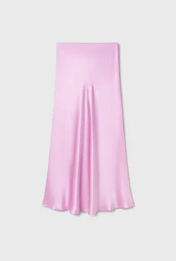 Long Bias Cut Skirt Lilac