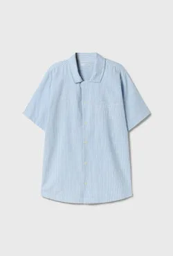 Cotton Camp Shirt Storm Stripe