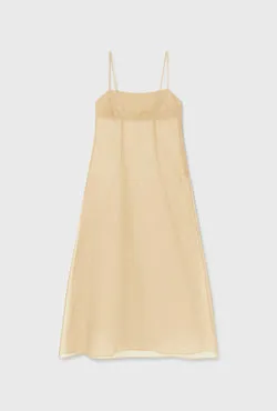 Organza A-Line Dress Beige